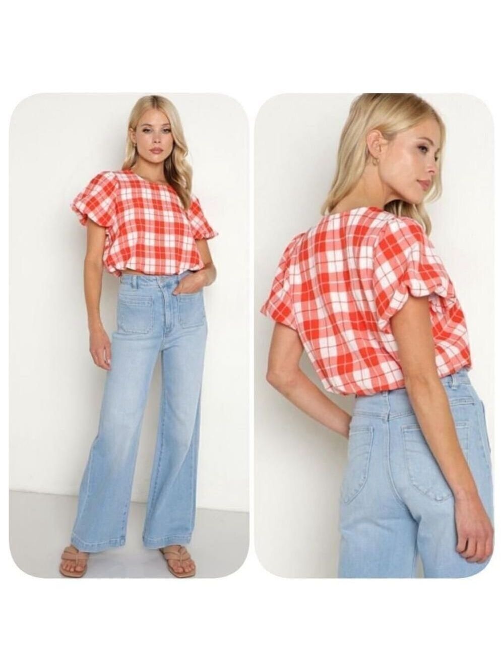 NWOT Show Me Your Mumu Highland Crop Top Picnic Plaid Sz S